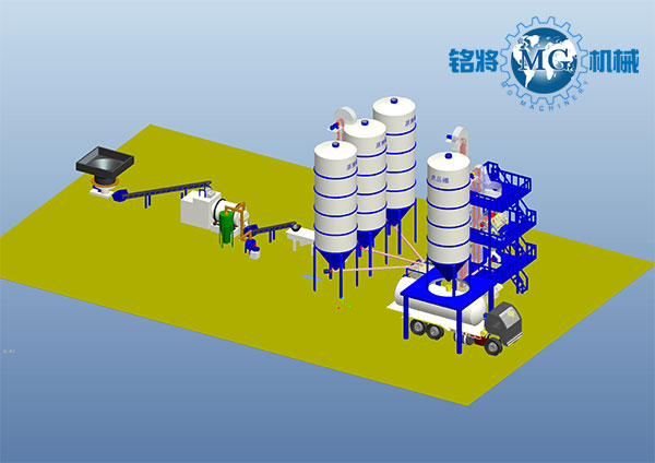 干粉砂漿生產(chǎn)線 干粉砂漿生產(chǎn)線