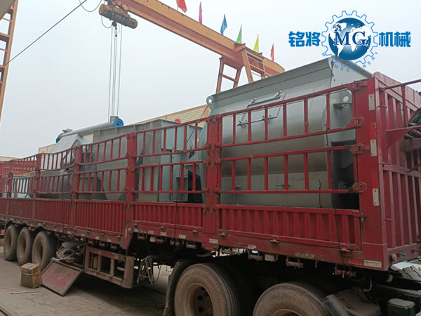 武漢干粉砂漿生產(chǎn)線裝車(chē)現(xiàn)場(chǎng)